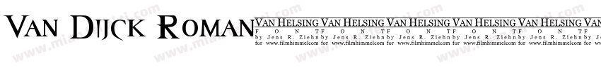 Van Dijck Roman字体转换